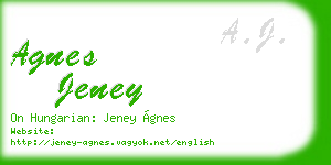 agnes jeney business card