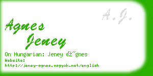 agnes jeney business card